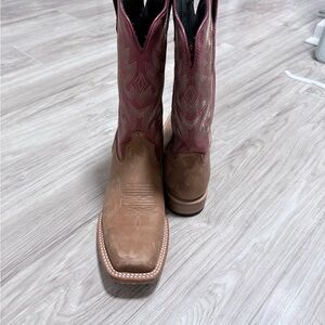J.B. Dillon Tan and Red Heeled Boots